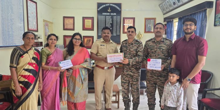 सह्याद्री फाउंडेशनचा ‘एक राखी सैनिक बांधवांसाठी’ उपक्रम; विद्यार्थिनींच्या राख्या सीमेवरील जवानांसाठी रवाना.
