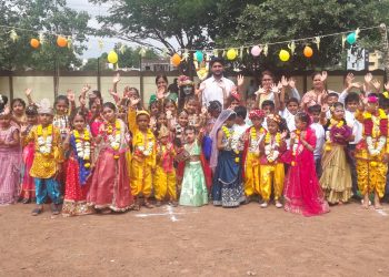 नागेश करजगी ऑर्किड स्कूलमध्ये श्रीकृष्ण जन्माष्टमी व दहीहंडी उत्साहात.